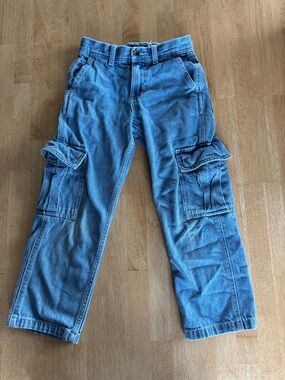 Vans Light Blue Cargo Jeans with Utility Pockets